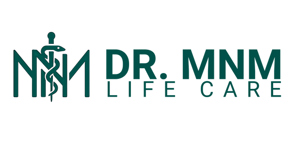 Logo for Dr. MNM Life Care with a green color scheme on a white background